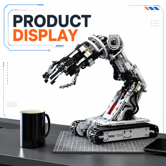 Assembled robotic arm on desk
