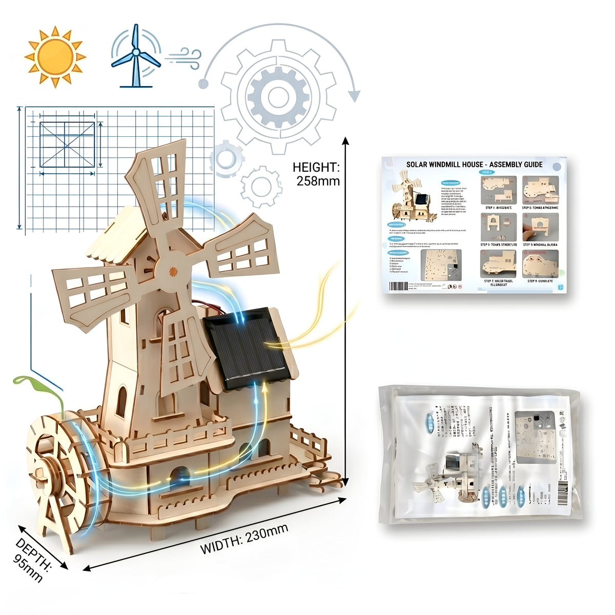 Solar windmill house dimensions and assembly guide