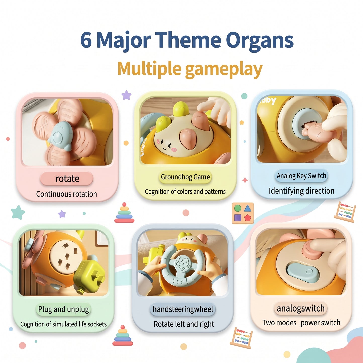 Six theme activities gameplay grid