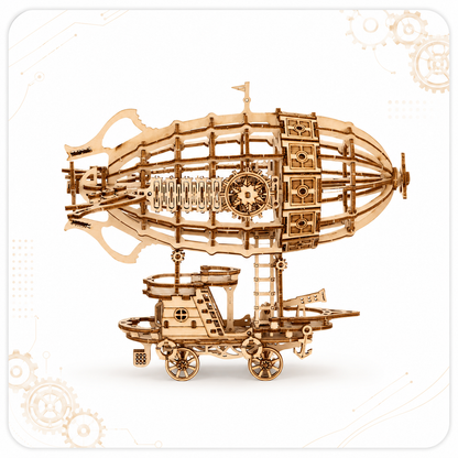 3D wooden airship model