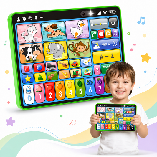 Toddler learning tablet in green