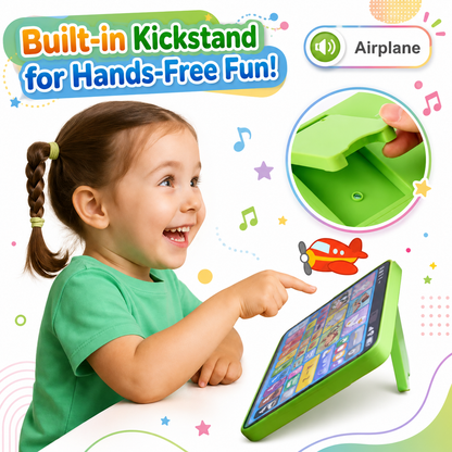 Built-in kickstand for hands-free play