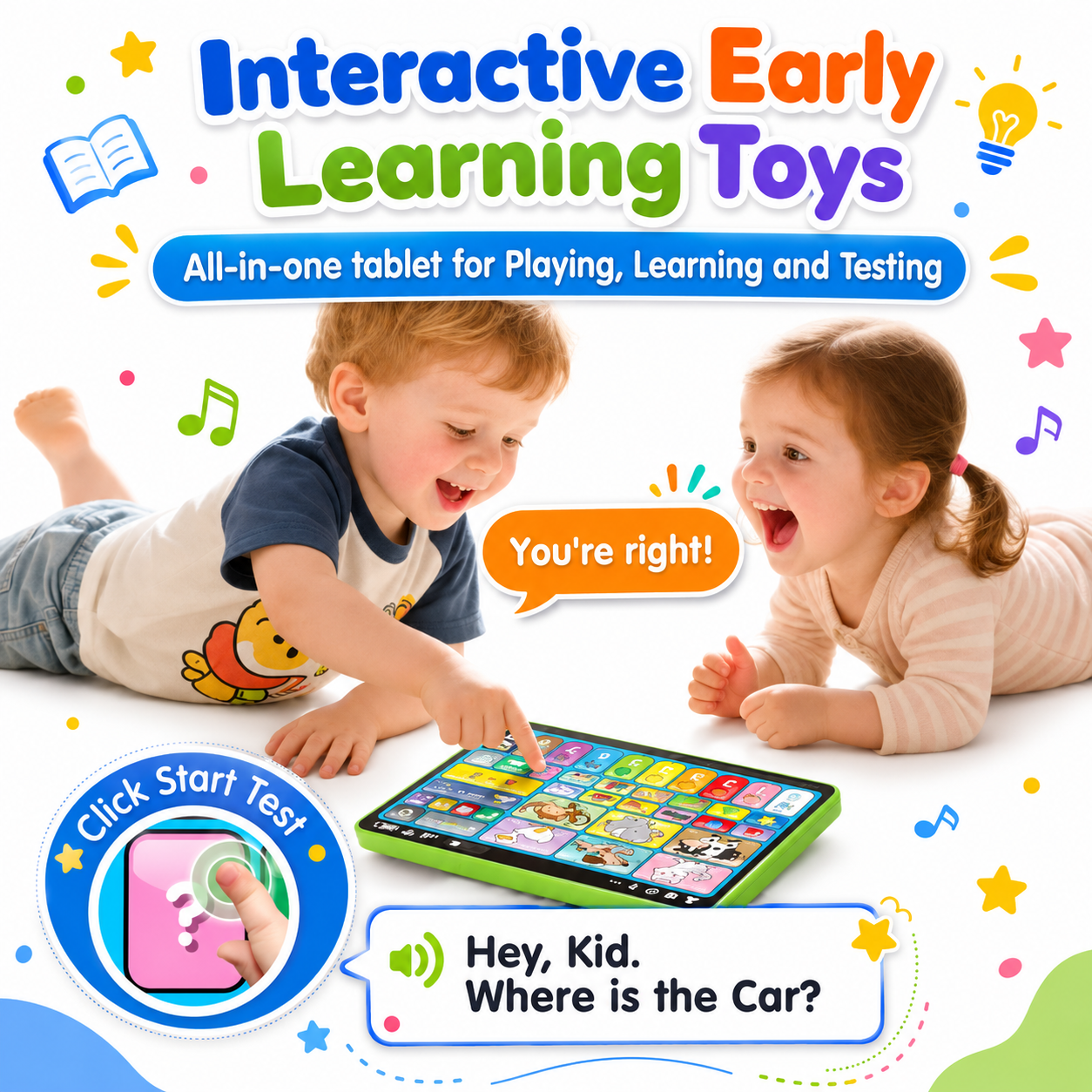 Interactive early learning quiz mode