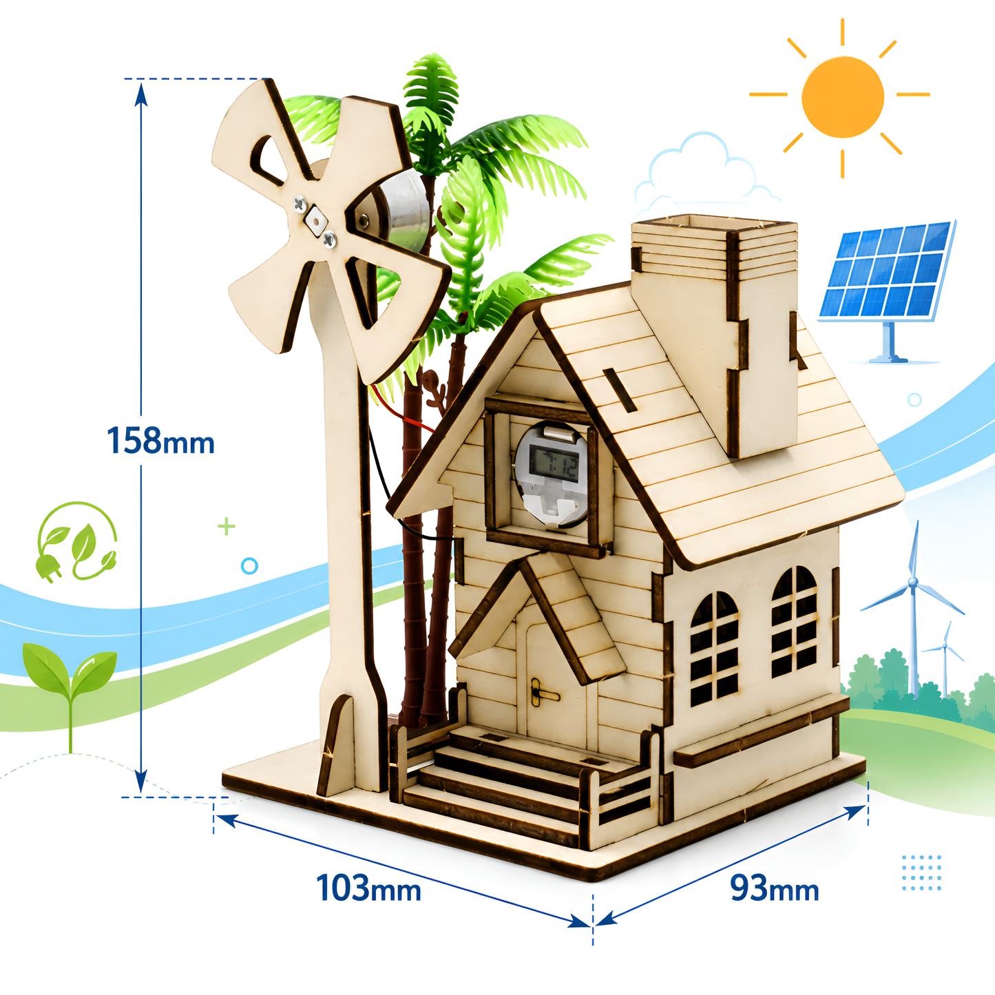 Solar windmill house dimensions