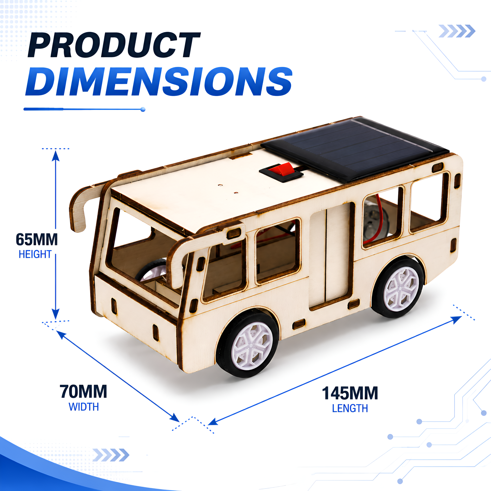 Solar bus dimensions