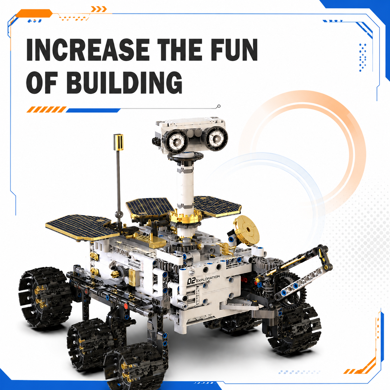 Mars Exploration Rover with rotating camera head