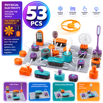 53-piece electronic building blocks set