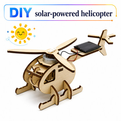 DIY solar-powered helicopter kit for kids