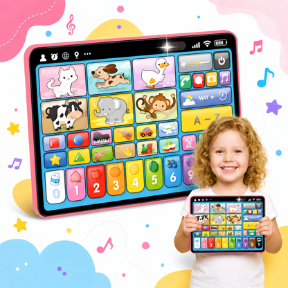 Toddler learning tablet in pink