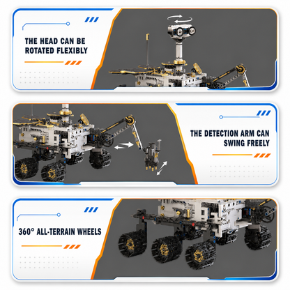 Rover feature details – head, arm and wheels