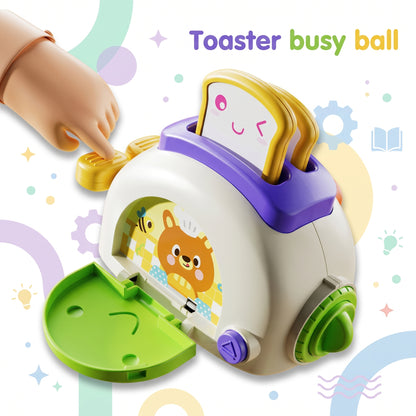 Toaster busy toy with pop-up toast