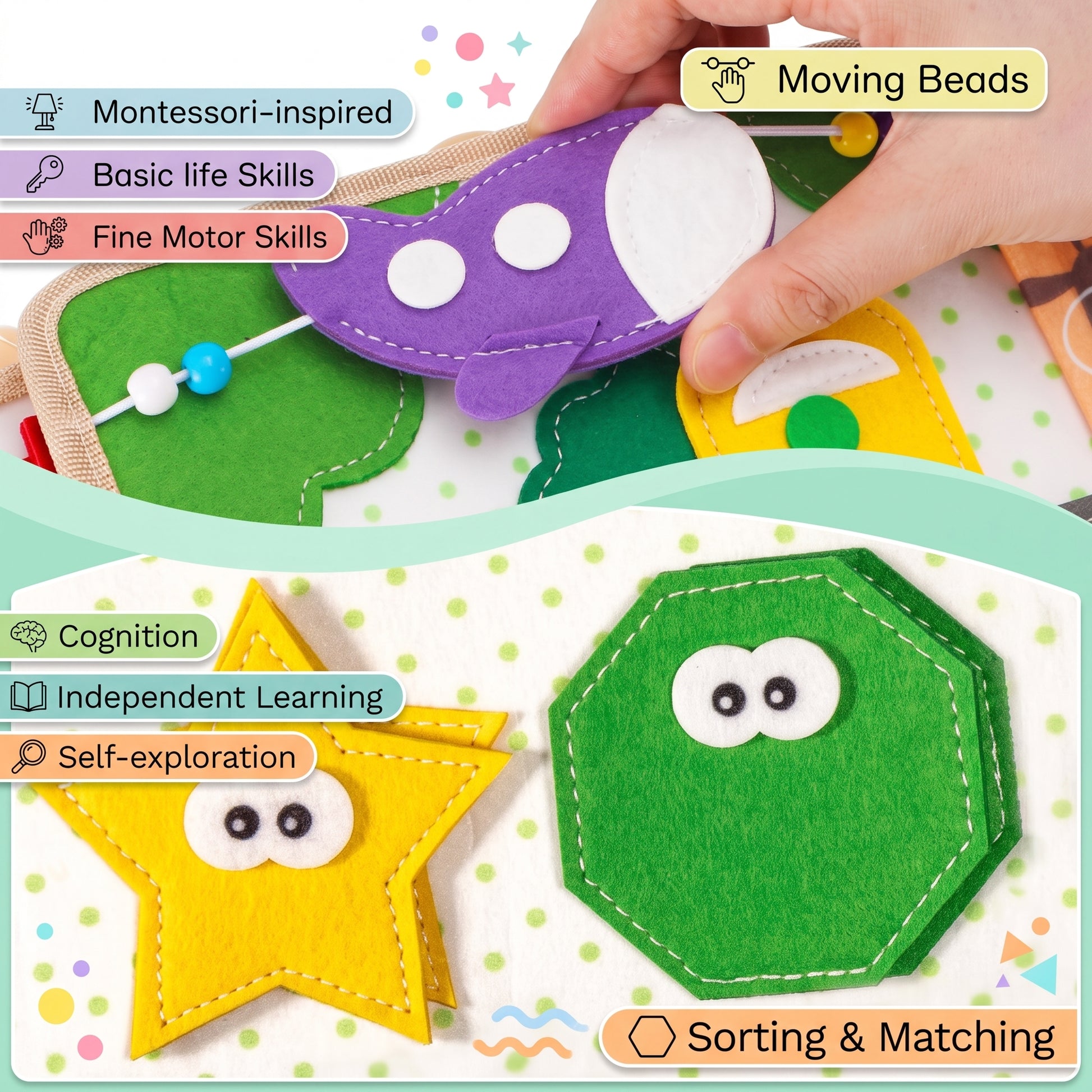 Sorting and matching fine-motor activities