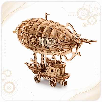 Wooden airship detail view