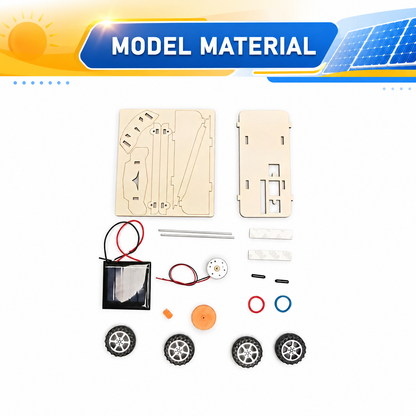 All wooden parts, solar panel and motor included