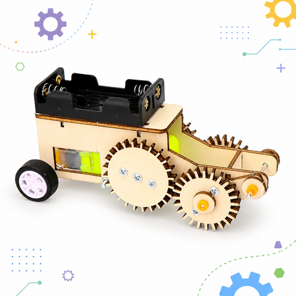 Gear-drive car side view