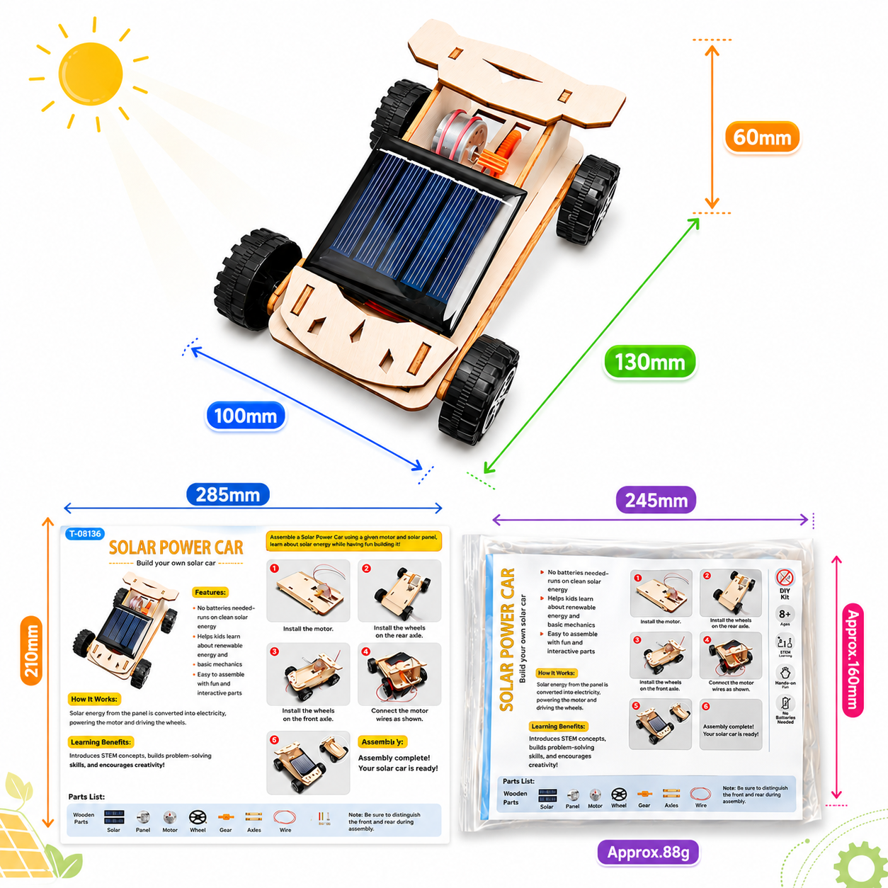 Assembly instructions and package contents