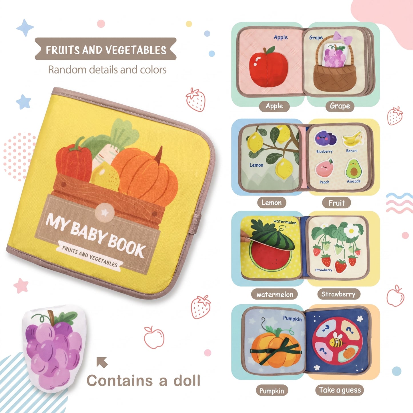 My Baby Book – Fruits & Vegetables theme