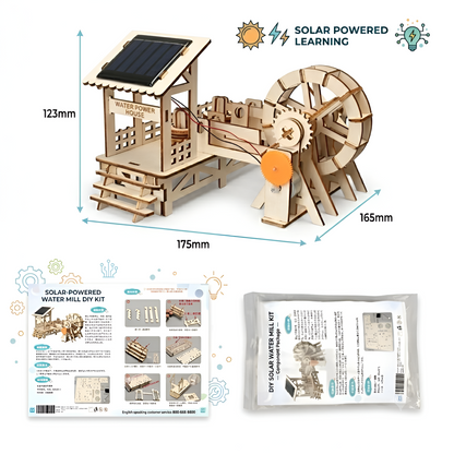 Solar watermill dimensions and kit contents