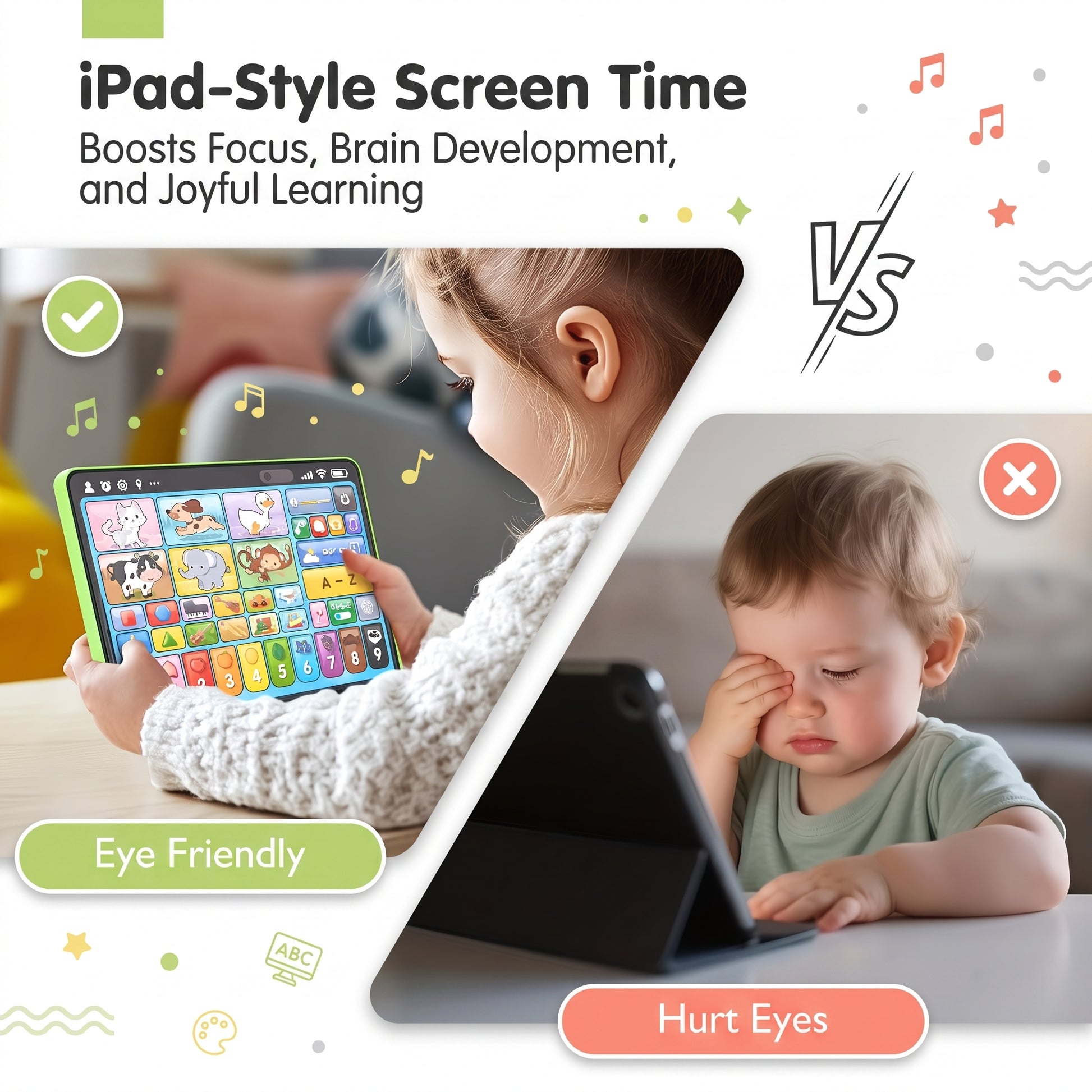 Eye-friendly screen-free alternative to tablets
