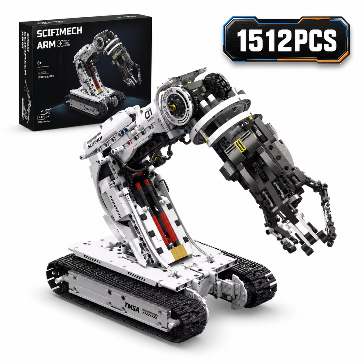 Robot arm with printed retail gift box
