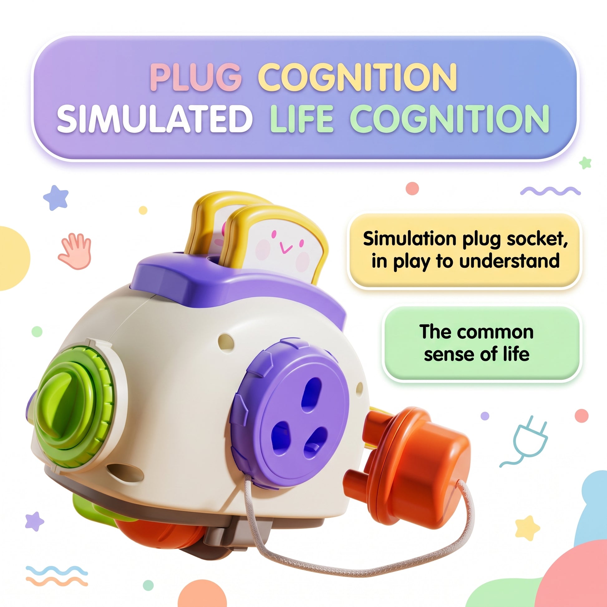 Toaster simulated plug and socket play