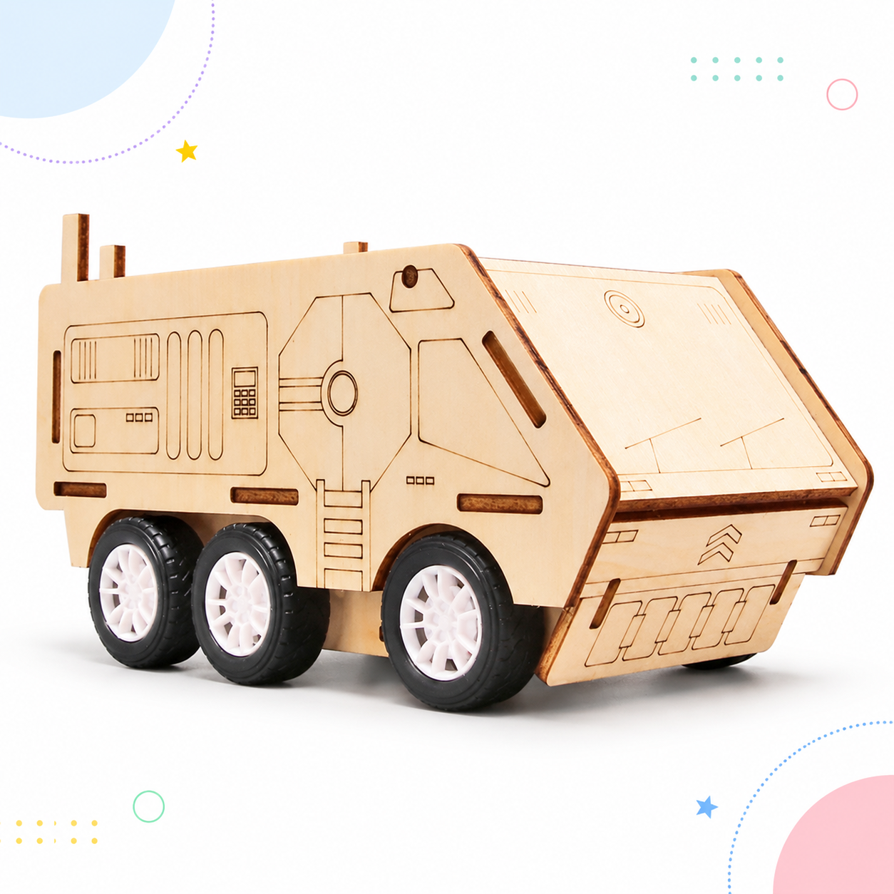 Transport truck rear view