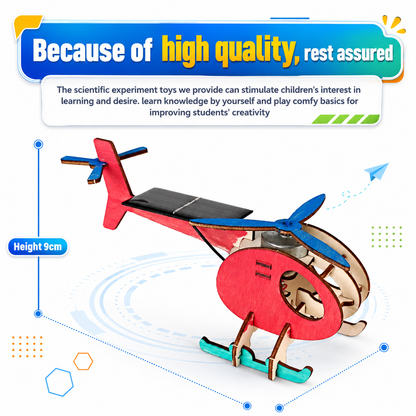 Solar helicopter kit quality wooden parts and dimensions