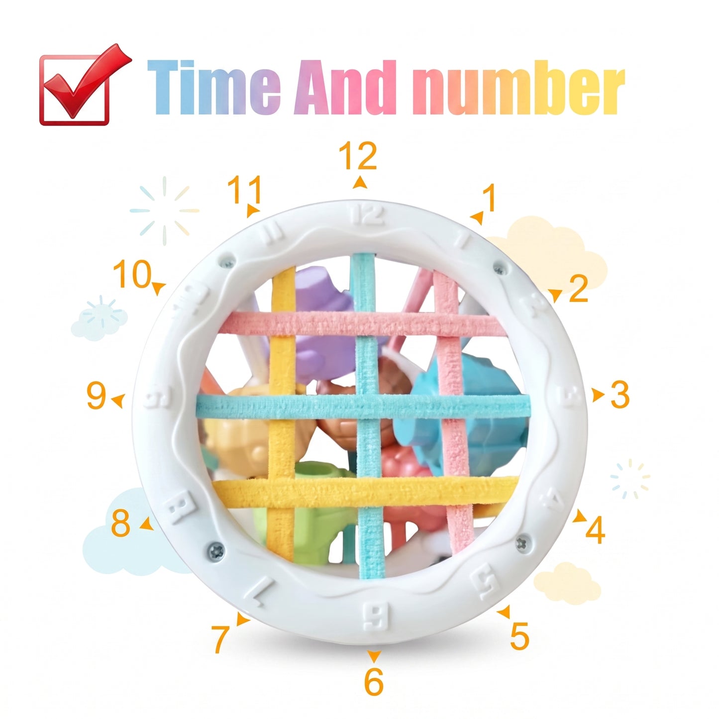 Clock ring with numbers 1–12