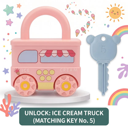 Ice Cream Truck learning lock with numbered matching key