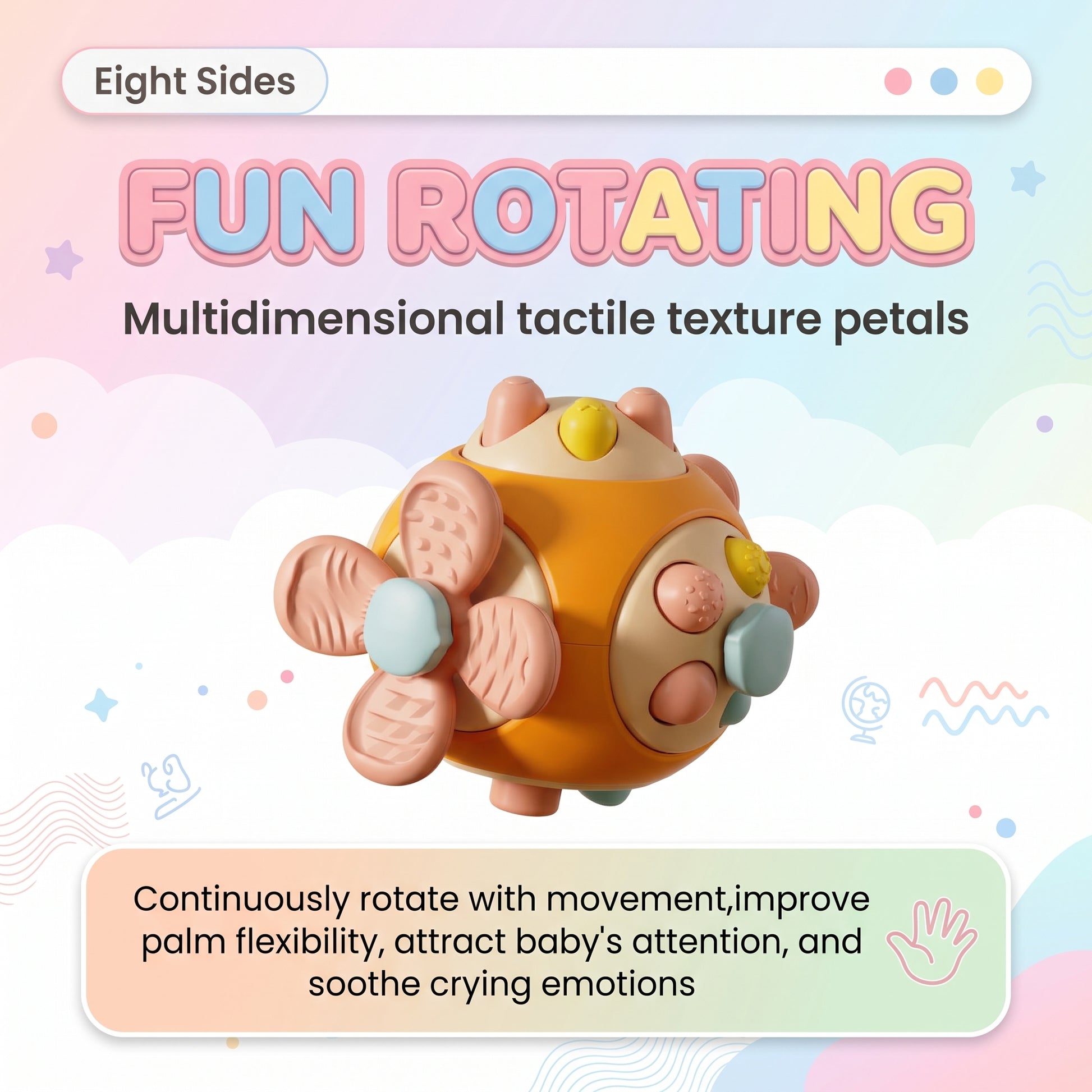 Busy ball multidimensional tactile petals